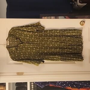 Natural Life Boho mini dress L/XL Green